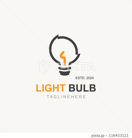 Light bulb creative lamp logo icon and business design bulb digital technology smart idea template Light bulb creative lamp logo icon and business design bulb digital technology smart idea template 116433121