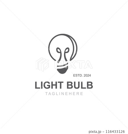 Light bulb creative lamp logo icon and business design bulb digital technology smart idea template Light bulb creative lamp logo icon and business design bulb digital technology smart idea template 116433126