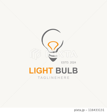 Light bulb creative lamp logo icon and business design bulb digital technology smart idea template Light bulb creative lamp logo icon and business design bulb digital technology smart idea template 116433131