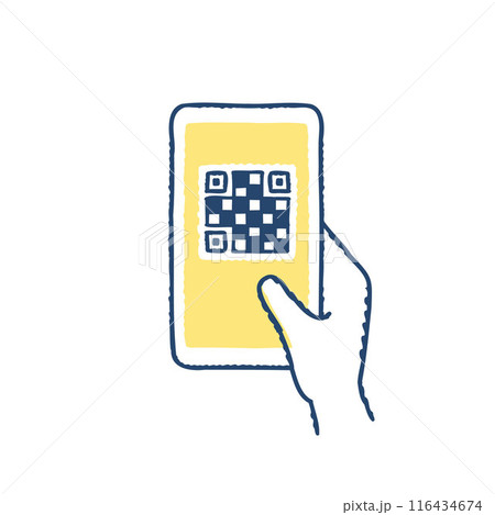 スマートフォンとQRコード 116434674