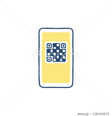 スマートフォンとQRコード スマートフォンとQRコード 116434675