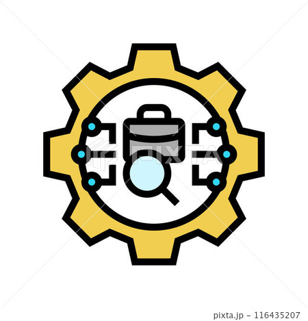 recruitment automation business work job color icon vector illustration 116435207