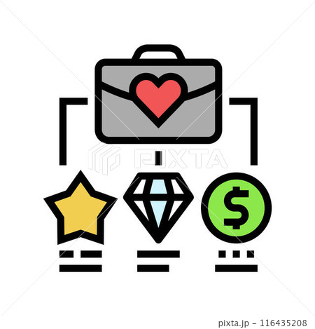 employer value proposition evp color icon vector illustration 116435208