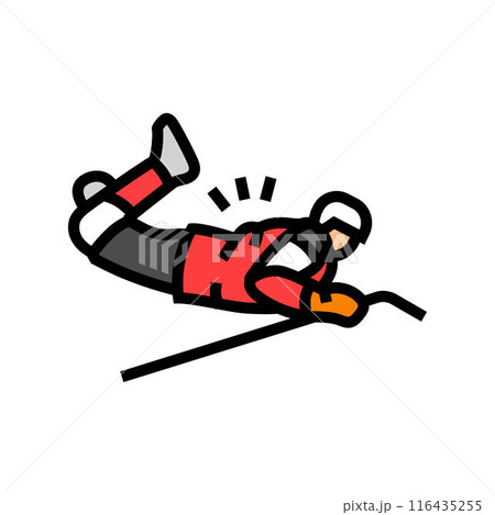 tripping ice hockey sport color icon vector illustration 116435255