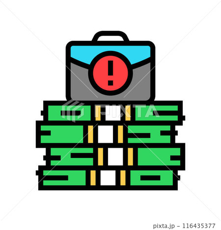 illicit enrichment money business cash color icon vector illustration illicit enrichment money business cash color icon vector illustration 116435377