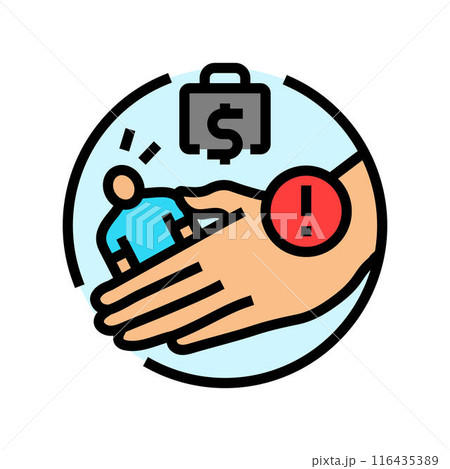 abuse power money business cash color icon vector illustration abuse power money business cash color icon vector illustration 116435389