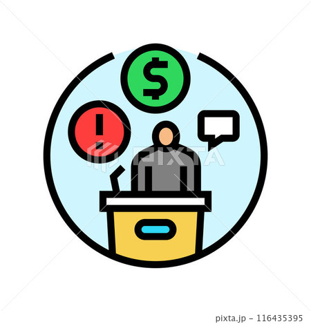 graft money business cash color icon vector illustration graft money business cash color icon vector illustration 116435395