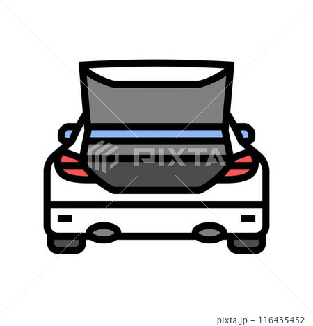 trunk car auto color icon vector illustration trunk car auto color icon vector illustration 116435452