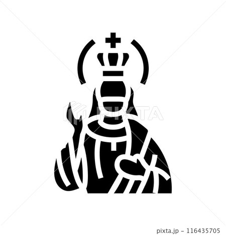 christ the king feast catholic holiday glyph icon vector illustration 116435705