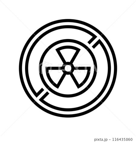 zero toxins product label caution line icon vector illustration 116435860