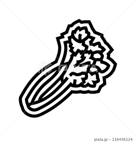 celery allergen free product food line icon vector illustration 116436124