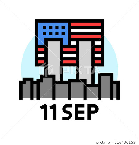 patriot day usa holiday color icon vector illustration 116436155