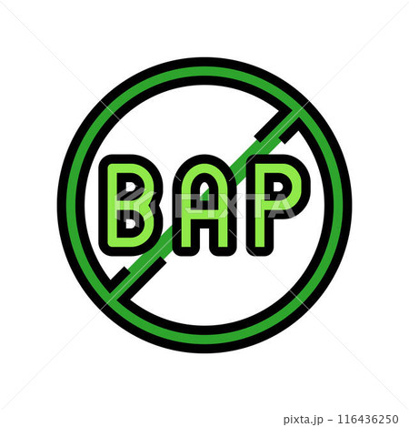 bpa free product label warning color icon vector illustration bpa free product label warning color icon vector illustration 116436250