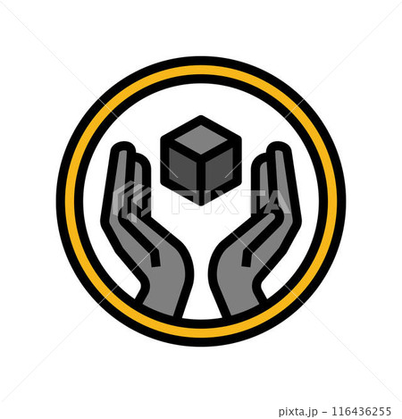 handle with care product label warning color icon vector illustration handle with care product label warning color icon vector illustration 116436255