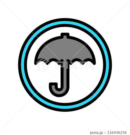 keep dry product label warning color icon vector illustration 116436256