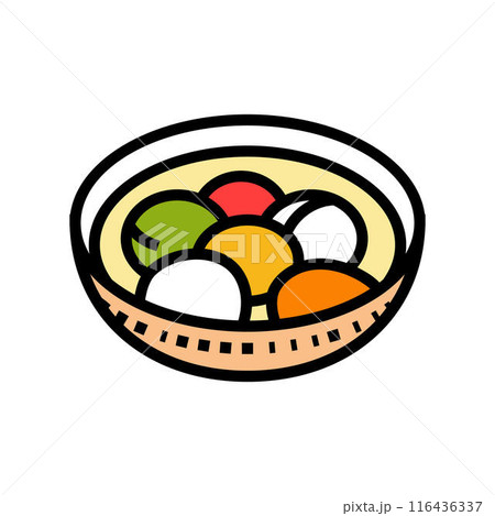 winter solstice chinese holiday color icon vector illustration 116436337