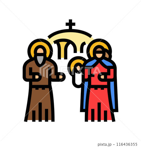 presentation of jesus at the temple color icon vector illustration presentation of jesus at the temple color icon vector illustration 116436355