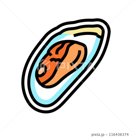 mollusks allergen free product food color icon vector illustration mollusks allergen free product food color icon vector illustration 116436374