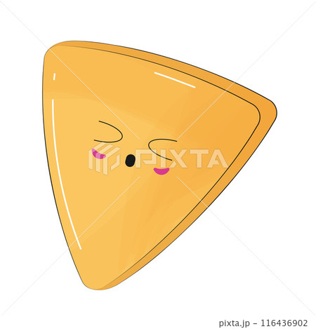 Cute nacho character cartoon Vector illustration 116436902