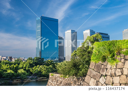 大阪ビジネスパーク　大阪城内からの風景 116437174