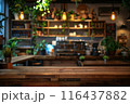 Cozy Fast-Food Cafe with Rustic Charm and Inviting Atmosphere 116437882