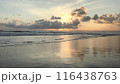 sunset on the beach in indonesia 116438763