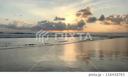 sunset on the beach in indonesia sunset on the beach in indonesia 116438763