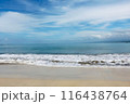 tropical beach with blue sky 116438764