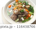 spicy soup with iga and vegetables 116438766
