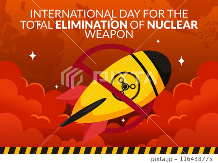International Day for the Total Elimination of Nuclear Weapons Vector Illustration on September 26th in a Background of a Nuclear Bomb Explosion International Day for the Total Elimination of Nuclear Weapons Vector Illustration on September 26th in a Background of a Nuclear Bomb Explosion 116438775