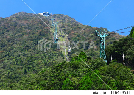 【大分県】晴天の別府ロープウェイ（鶴見岳） 116439531