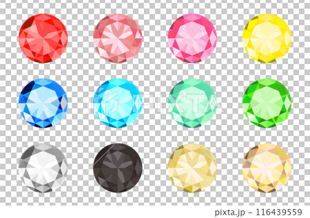 キラキラ光る宝石のイラスト 116439559
