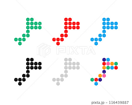 市町村入り地図_福井県_デフォルメ-05 市町村入り地図_福井県_デフォルメ-05 116439887