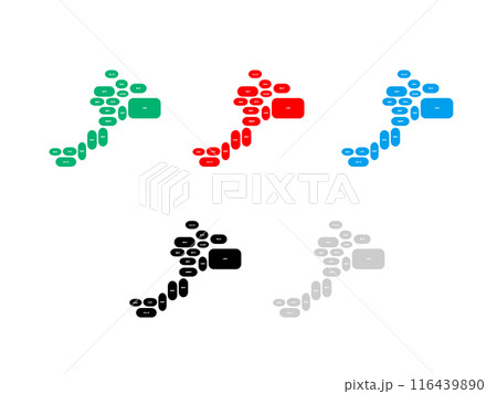 市町村入り地図＿福井県＿デフォルメ-08 116439890