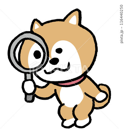 二頭身でシンプルでかわいい柴犬のキャラ素材 二頭身でシンプルでかわいい柴犬のキャラ素材 116440250