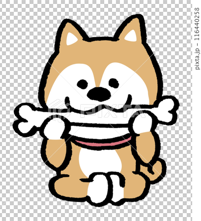 A simple and cute Shiba Inu character with a two-headed body A simple and cute Shiba Inu character with a two-headed body 116440258