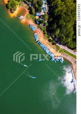 Aerial view of tuyen lam lake in Dalat, Vietnam Aerial view of tuyen lam lake in Dalat, Vietnam 116441541
