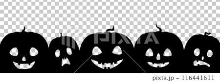 萬聖節南瓜剪影傑克-o-燈籠圖 116441611