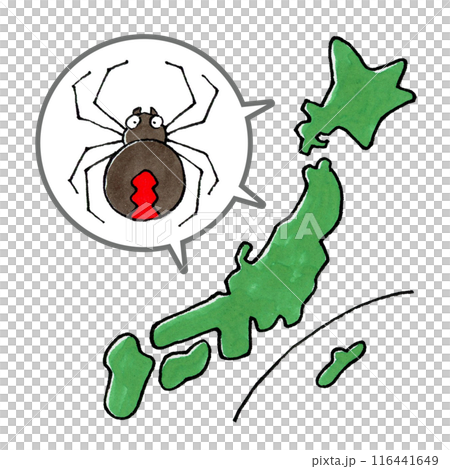 セアカゴケグモと日本列島 116441649