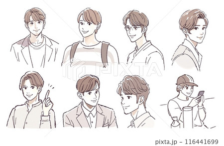 男性・男の子のイラスト素材セット 116441699
