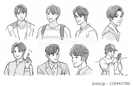 男性・男の子のイラスト素材セット 116441700