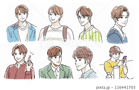 男性・男の子のイラスト素材セット 116441703