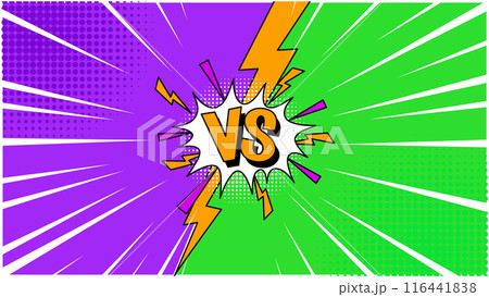 Comic Style Versus Battle Illustration 116441838