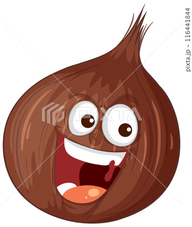 Happy Cartoon Chestnut Character 116441844