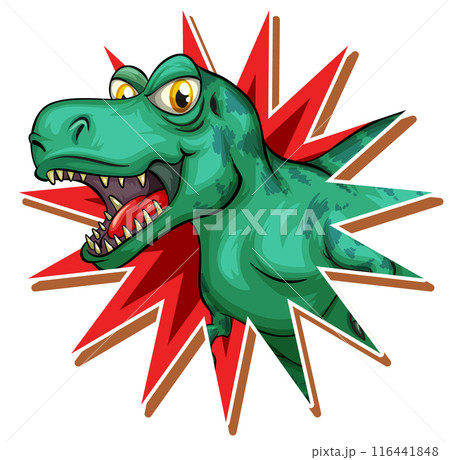 Dinosaur Breaking Through Wall 116441848