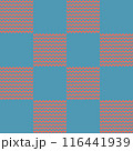 orange zigzag on blue background. 116441939