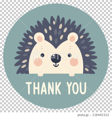 ハリネズミのサンキューメッセージ 116442322