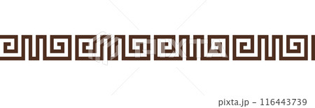 Greek key seamless border Decorative ancient meander 116443739