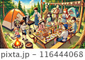 キャンプで食べるアウトドア 116444068
