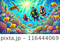 巨大な珊瑚の群生 116444069